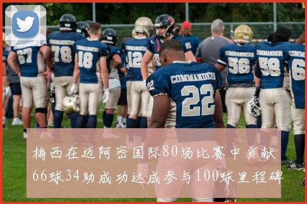 梅西在迈阿密国际80场比赛中贡献66球34助成功达成参与100球里程碑